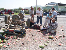 Otomobil at arabasını biçti